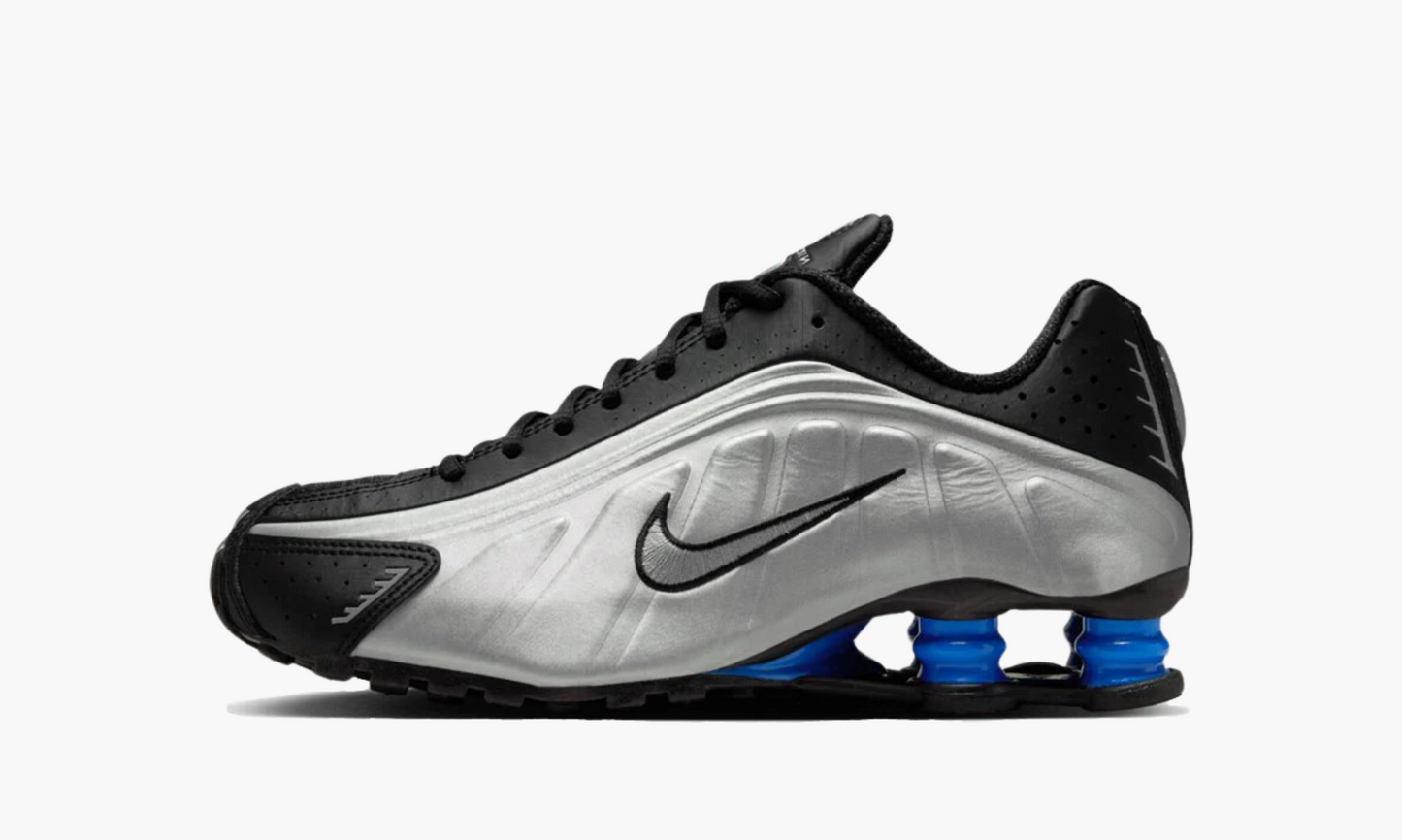 Nike Shox R4 Metallic Silver Black Racer Blue