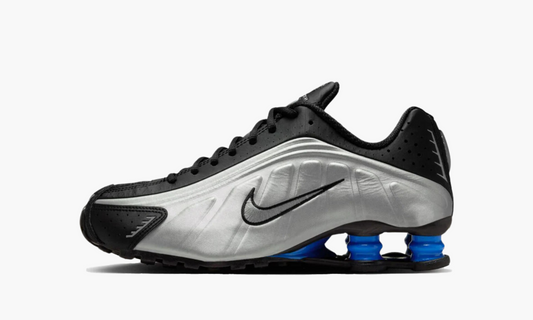 Nike Shox R4 Metallic Silver Black Racer Blue
