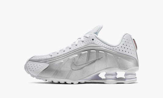 Nike Shox R4 White Bright Crimson Metallic Silver